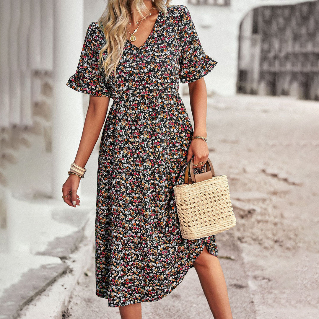 Emery | Geblümtes Midikleid