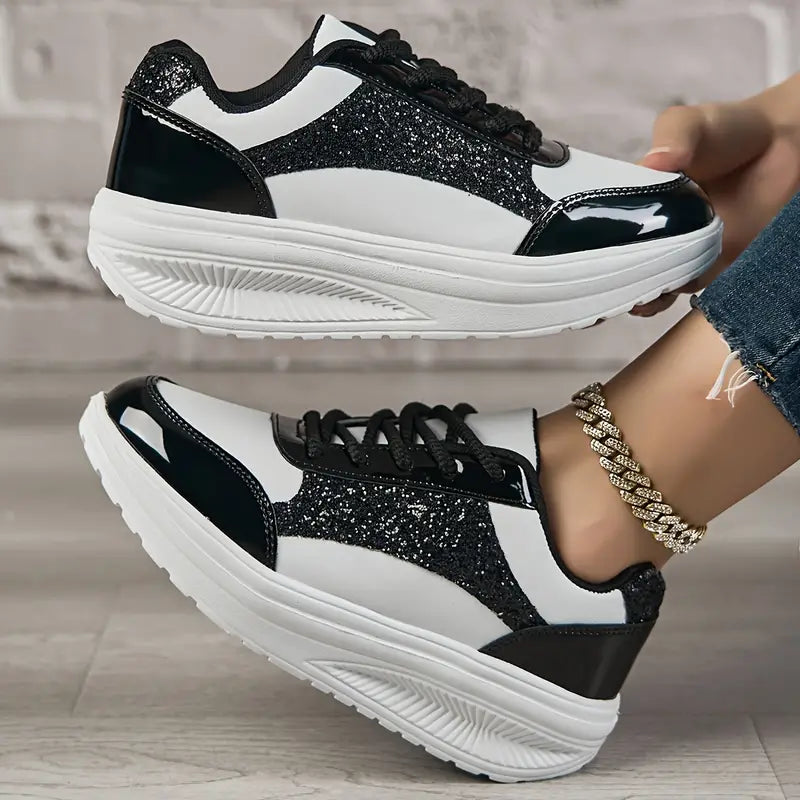 Maelys | Pailletten Dicke Sohle Leichte Frauenschuhe