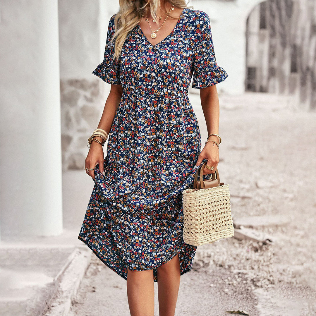 Emery | Geblümtes Midikleid