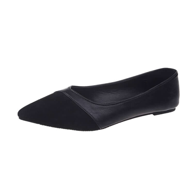 Elaina | Bequeme spitze Zehe Wildleder Flache Schuhe für Frauen