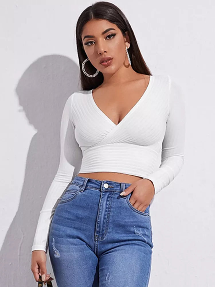 Jem | Trendiges Langärmeliges Crop Top