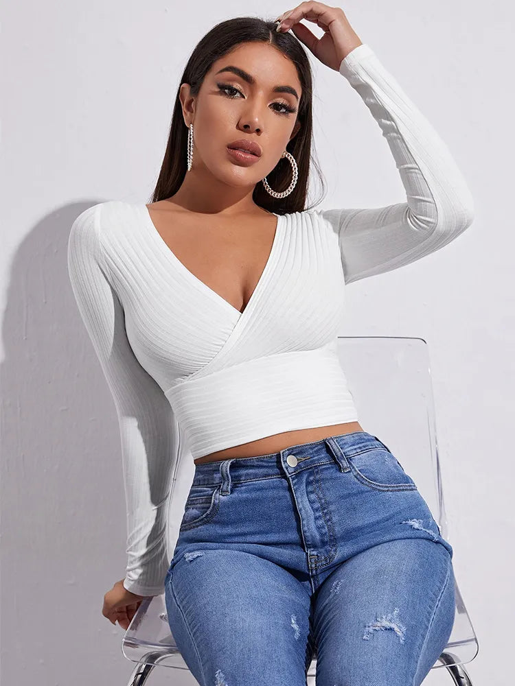 Jem | Trendiges Langärmeliges Crop Top