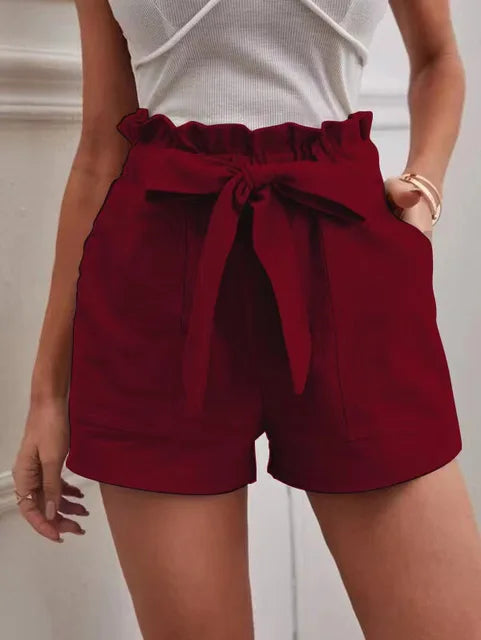 Irish | High Waist Shorts mit Bindegürtel für Damen