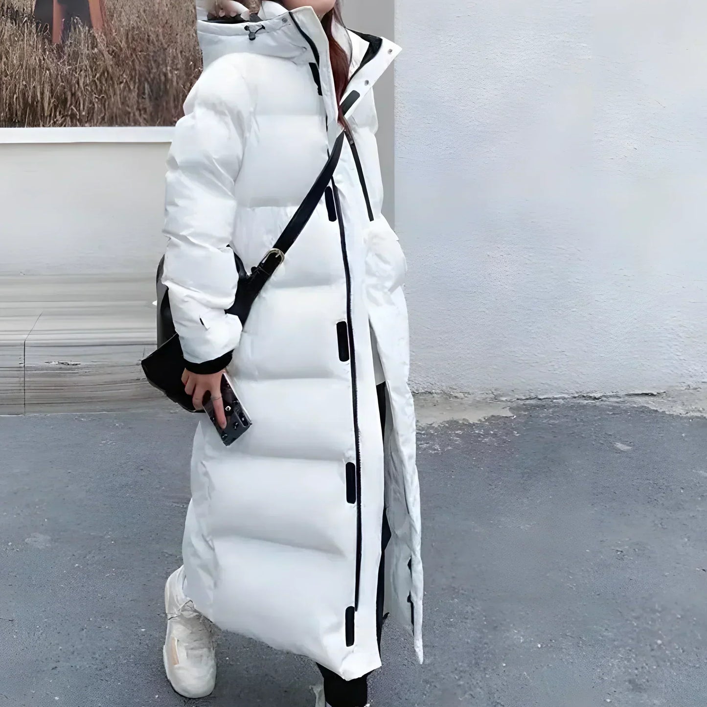 Rosaballe | Trendiger langer Winter-Parka mit Kapuze