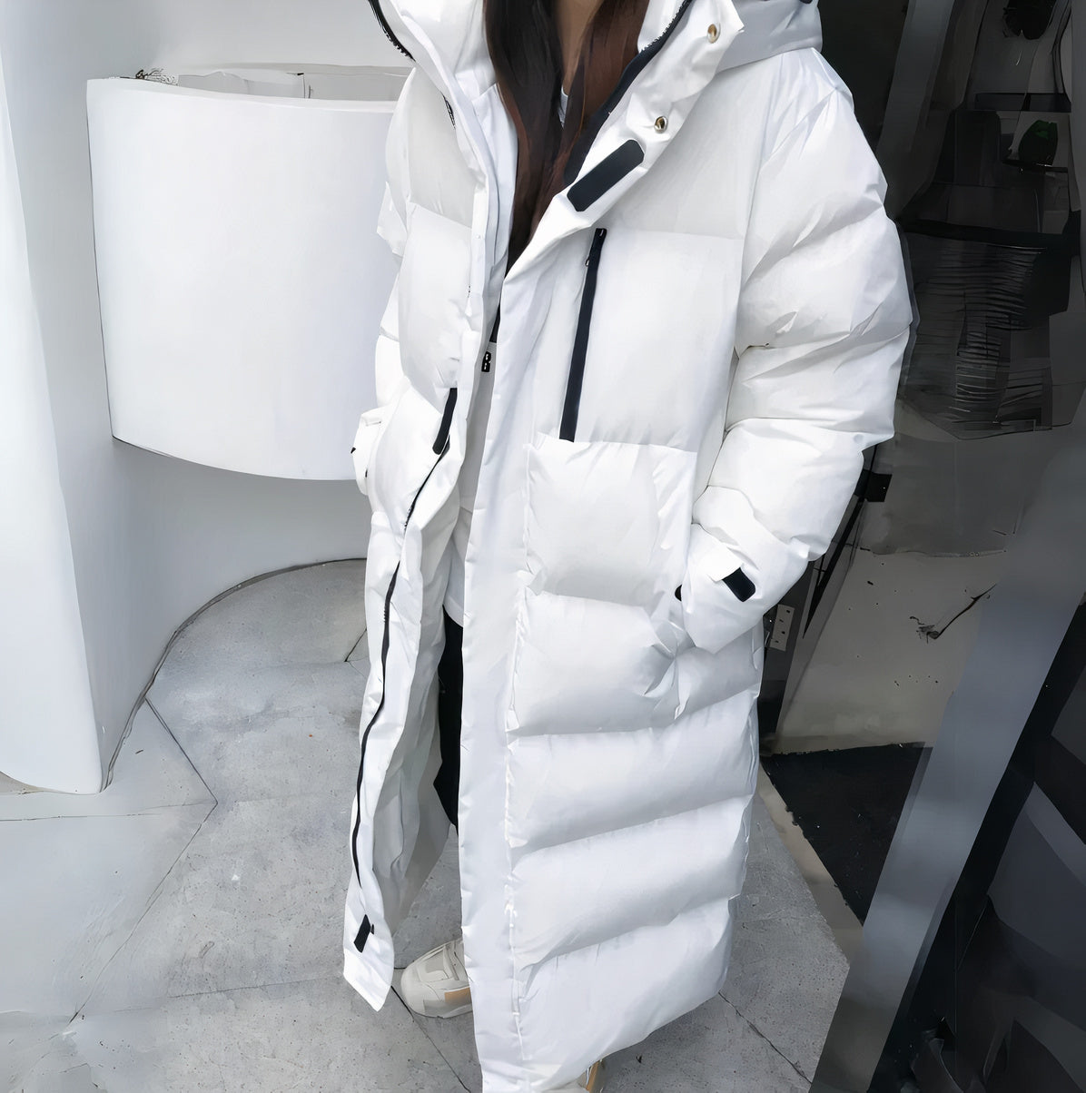 Rosaballe | Trendiger langer Winter-Parka mit Kapuze
