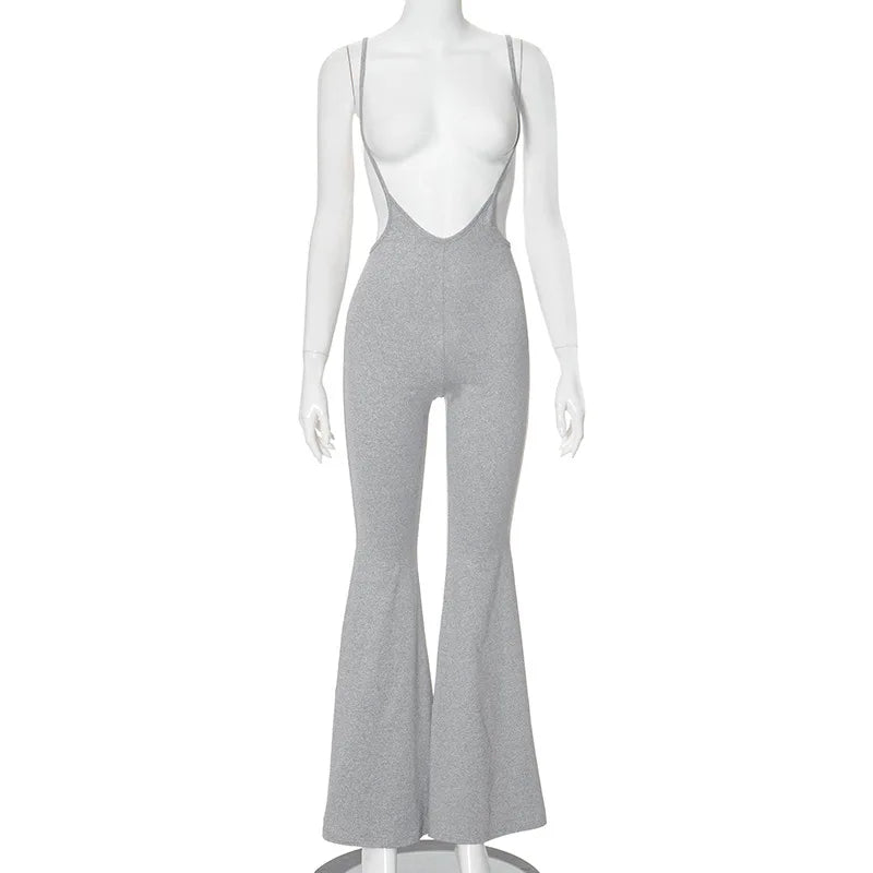 Gretchen | Jumpsuit mit Ausschnitt und ausgestellten Beinen