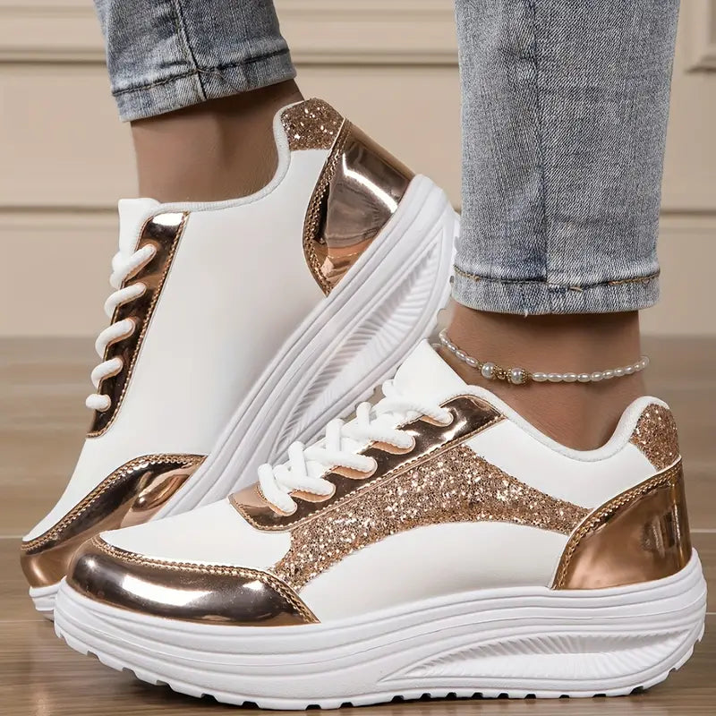 Maelys | Pailletten Dicke Sohle Leichte Frauenschuhe