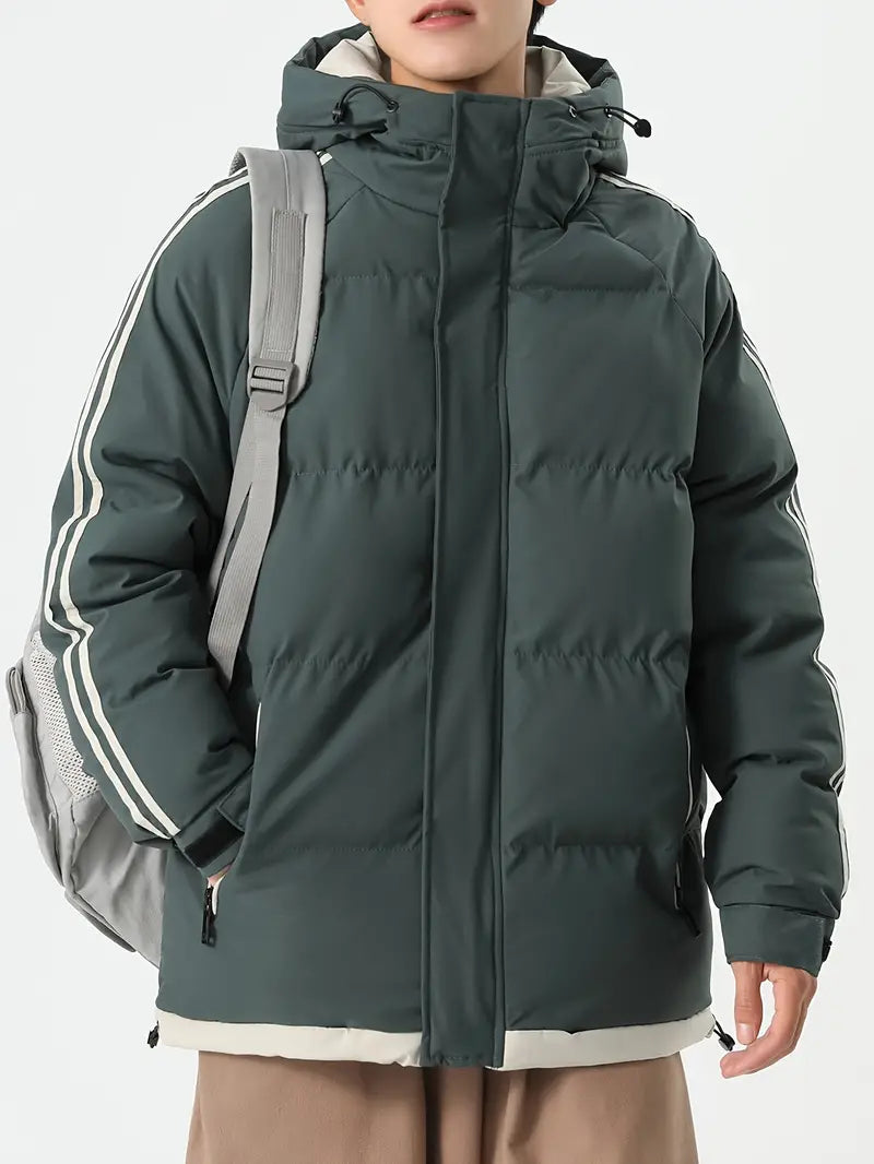 Iren | Herren Wintermantel aus verdickter Baumwolle, Iron Mongol OBM, mit Kapuze, warm