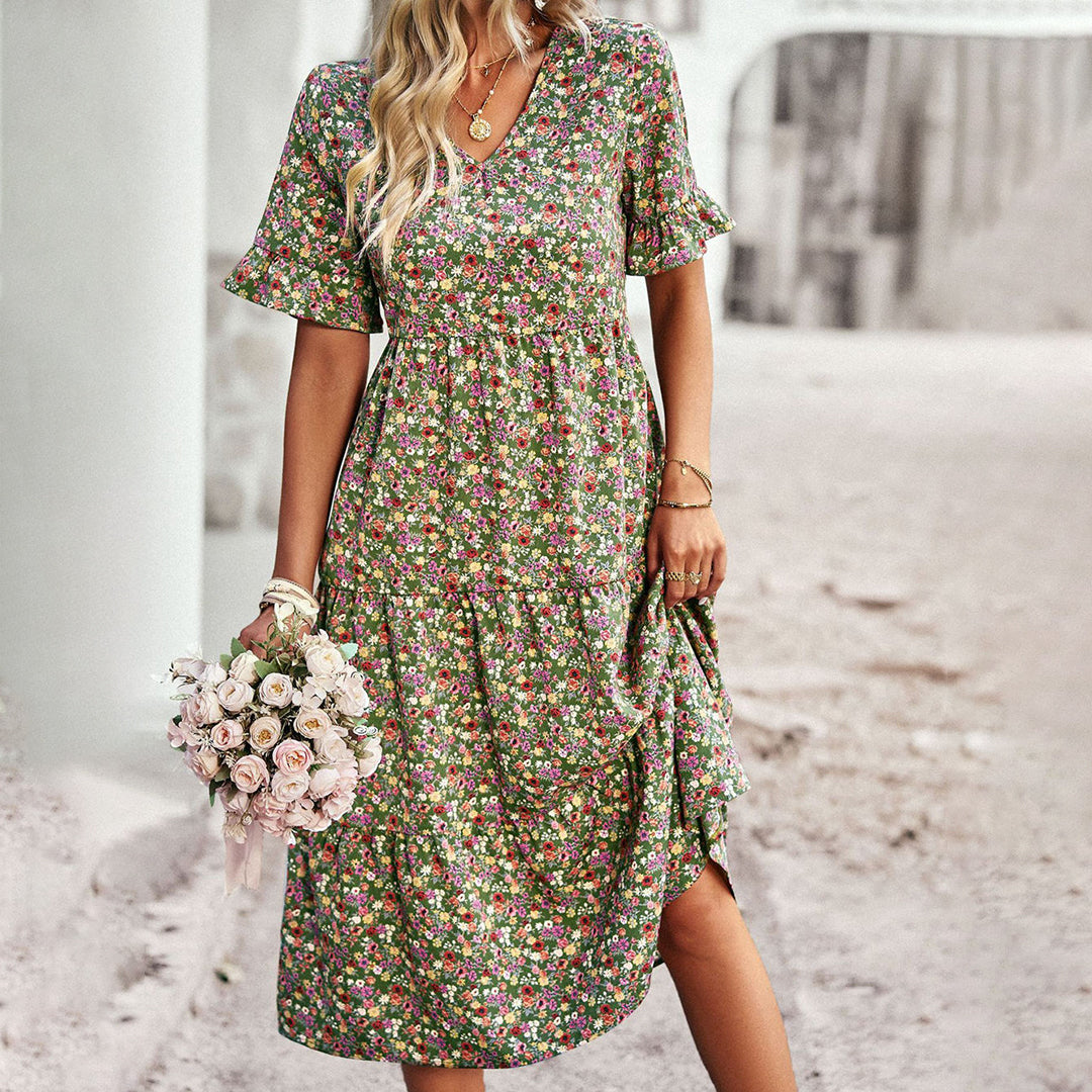 Emery | Geblümtes Midikleid
