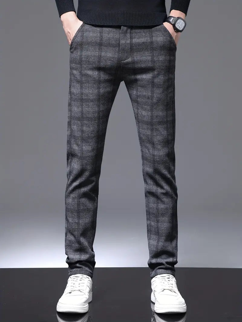 Manhose | Slim-Fit Winterhose – Fleecegefüttert, Stretch, Baumwolle-Polyester