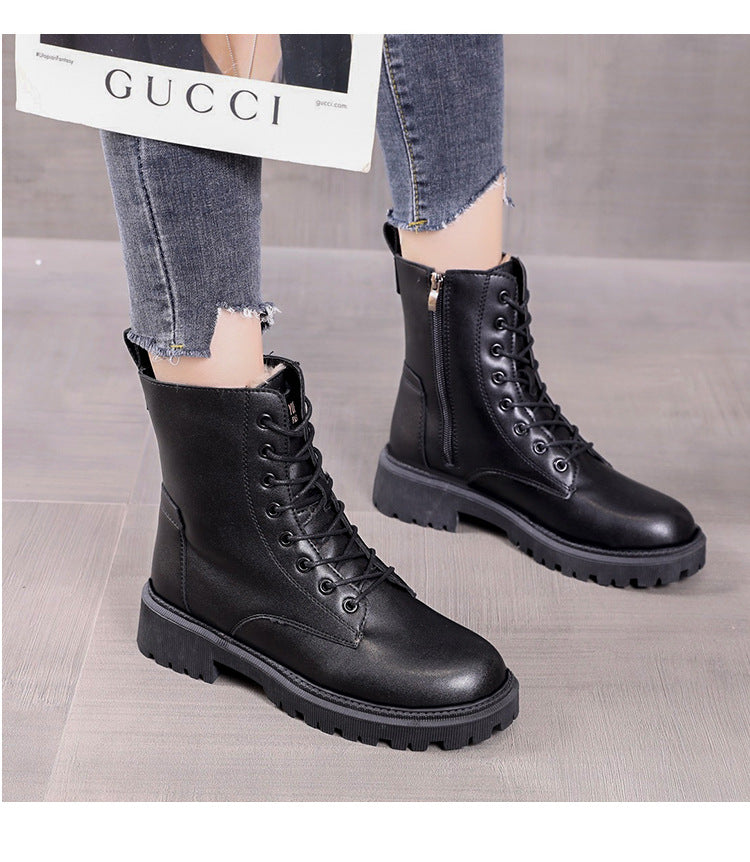 Florian | Schwarze Leder-Winterstiefel