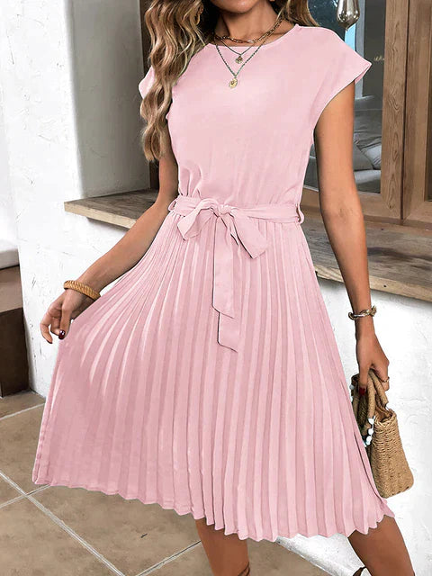 Leopolda | Elegantes Sommerkleid mit Taillenband & fließender A-Linie