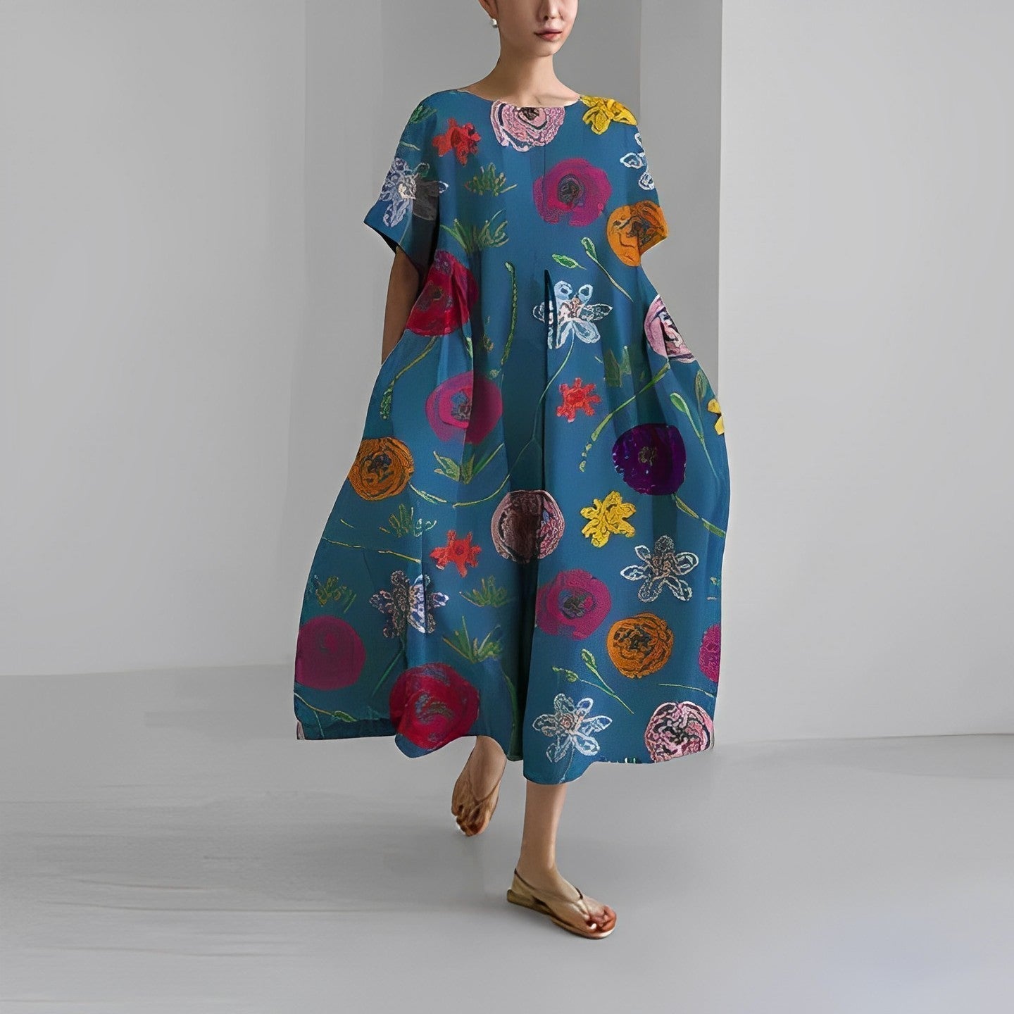 Rosso | Bequemes Boho-Sommerkleid