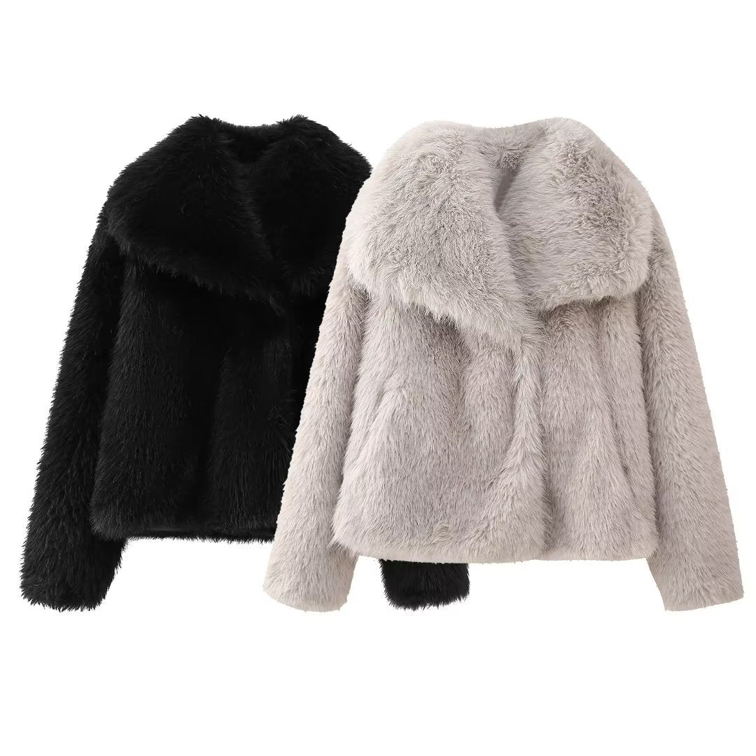 Damen Winterjacke | Elegantes Design | Kuschelige Kunstfell-Optik