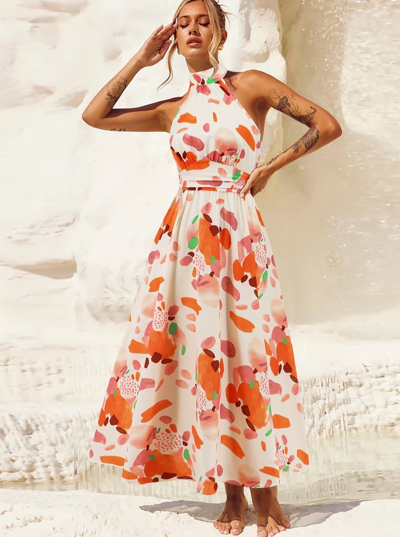 Flora | Tropisches Elegantes Sommerkleid