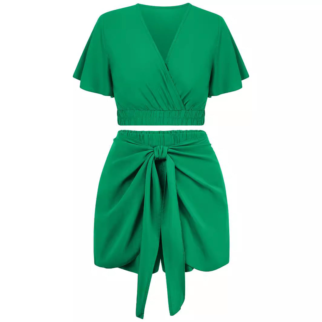 Echi | Elegantes Crop-Top-Sommer-Set