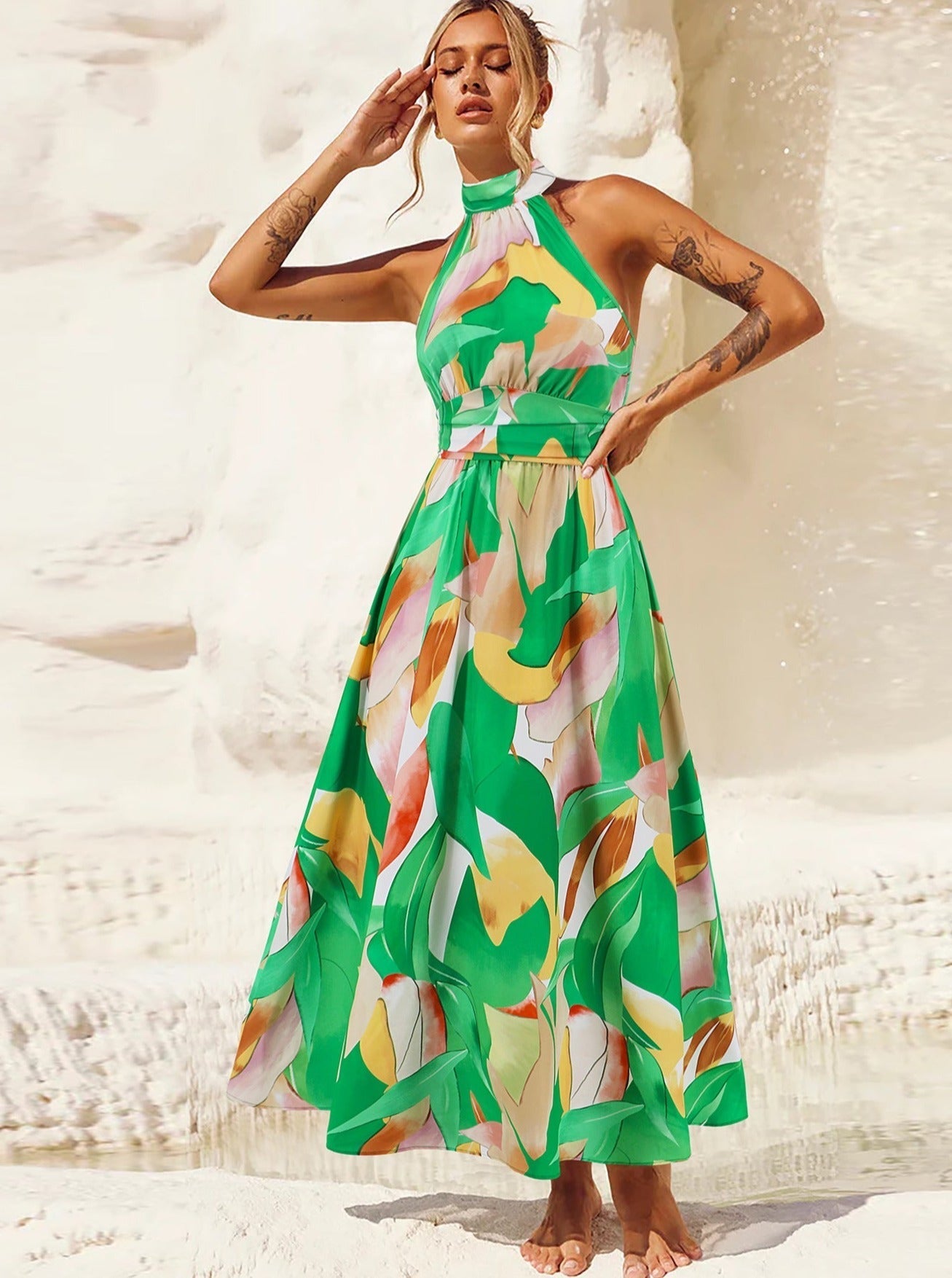 Flora | Tropisches Elegantes Sommerkleid