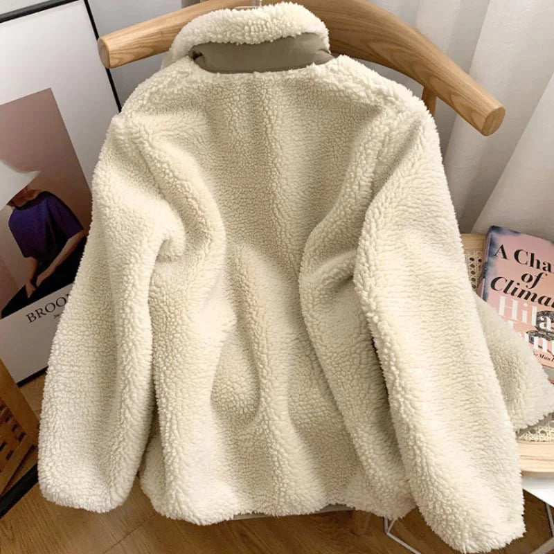 Wintt | Damen Winterjacke mit Teddy-Effekt