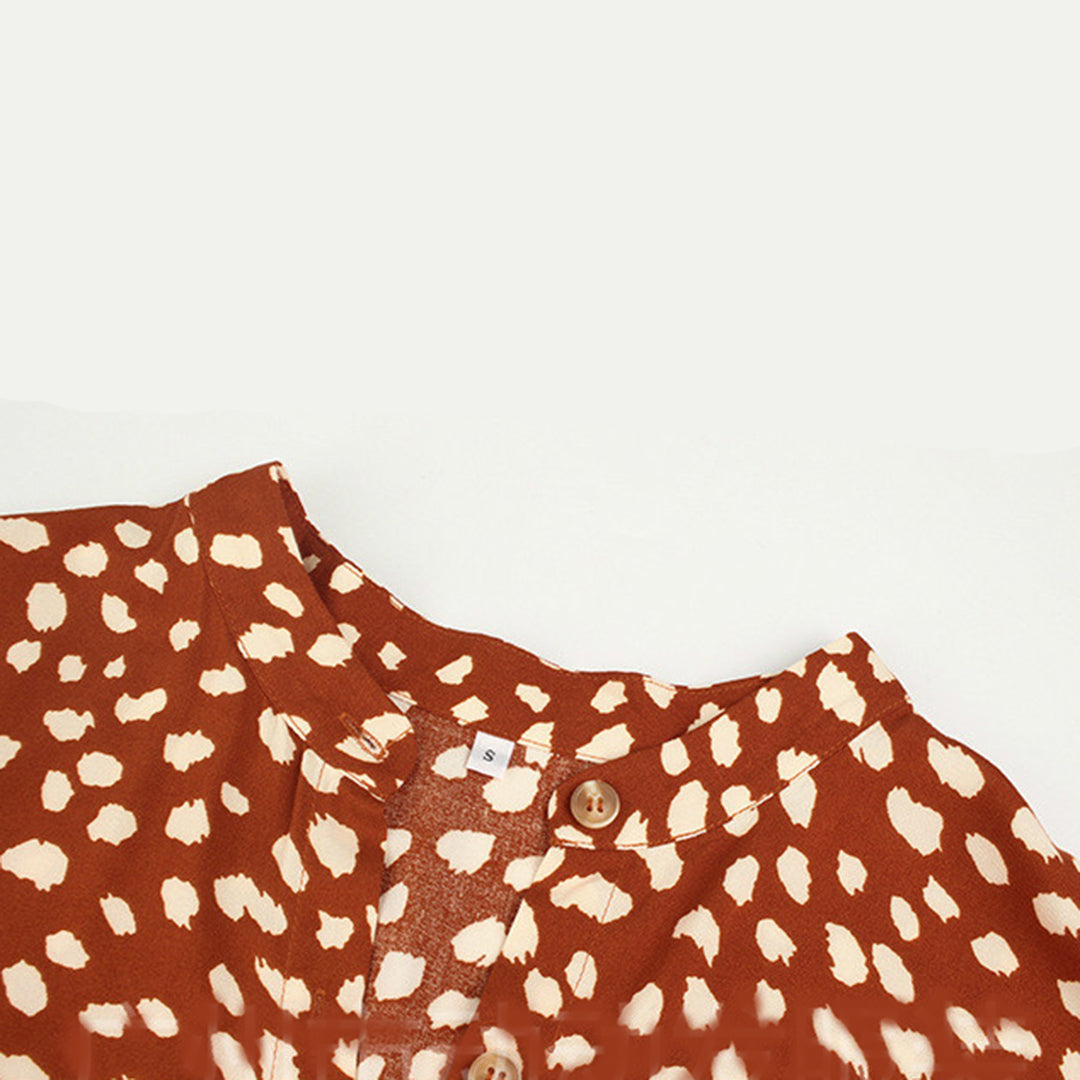 Orane | Bedrucktes v-ausschnitt kleid