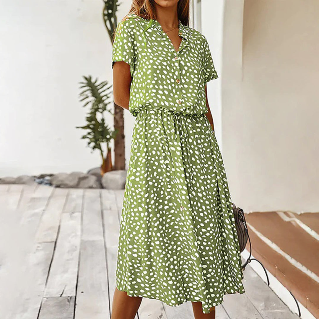 Orane | Bedrucktes v-ausschnitt kleid