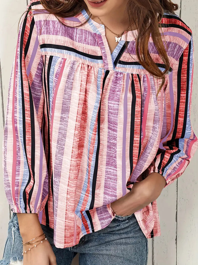 Rianne - Perfektion in Streifen – Ihre ideale Sommerbluse