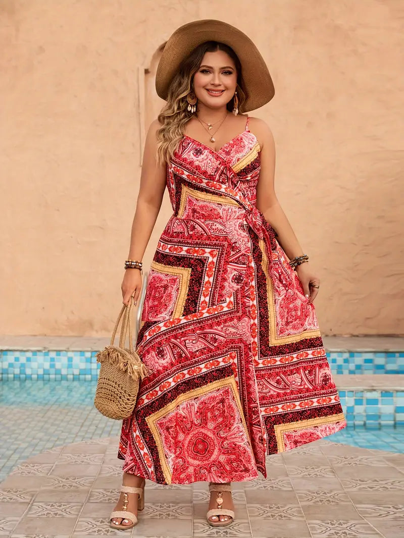 Hannah - Schlupfkleid Elegantes ärmelloses Kleid mit Wickelausschnitt
