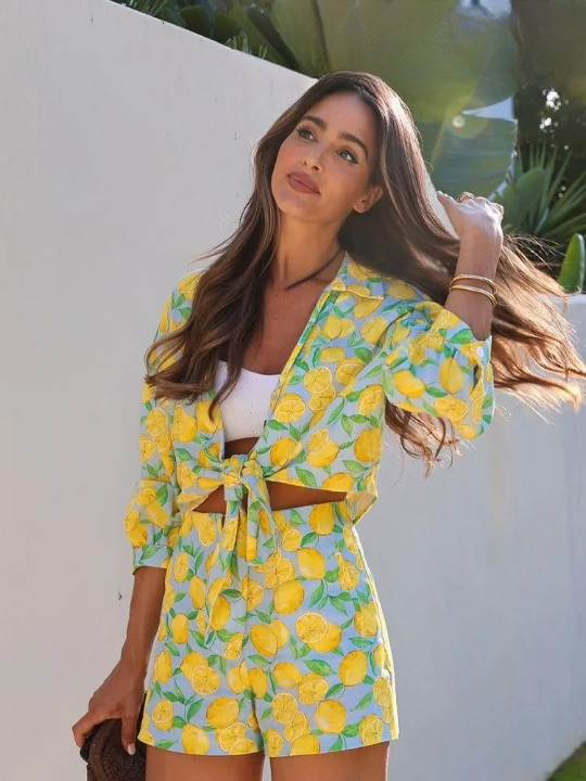 Cameron | 2-teiliges Set mit Sommerfrucht-Print