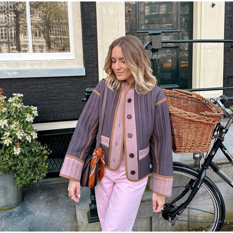 Fewi | Jacke Stylische Stepp-Farbenblockjacke