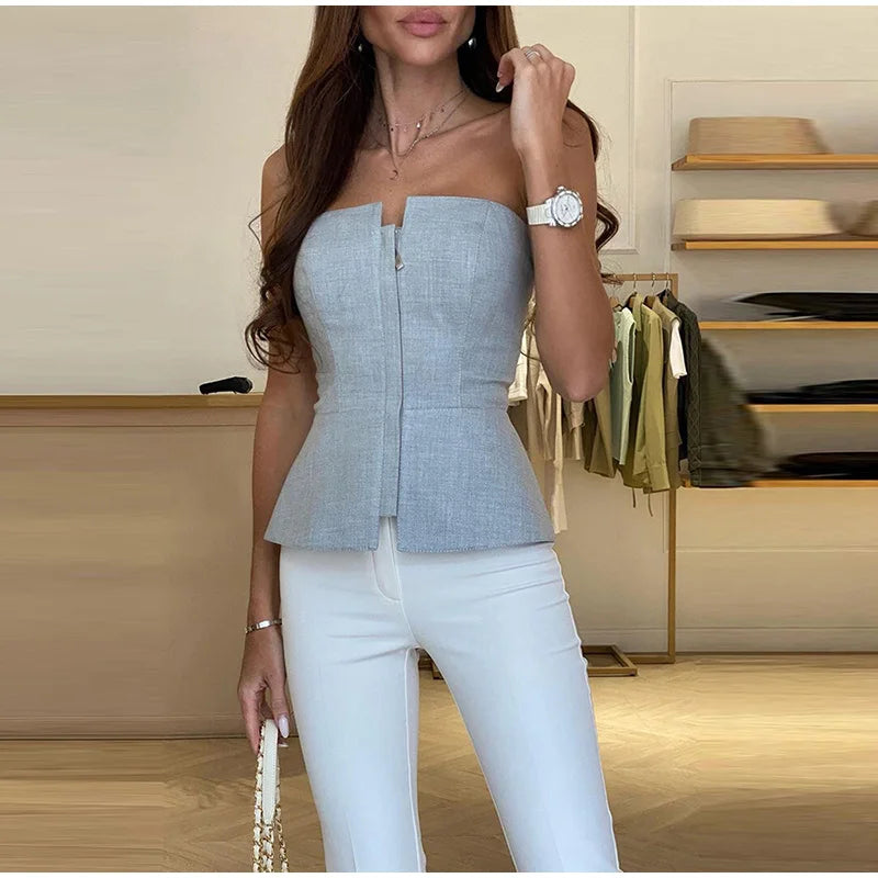 Chenzie | Elegantes schulterfreies Top