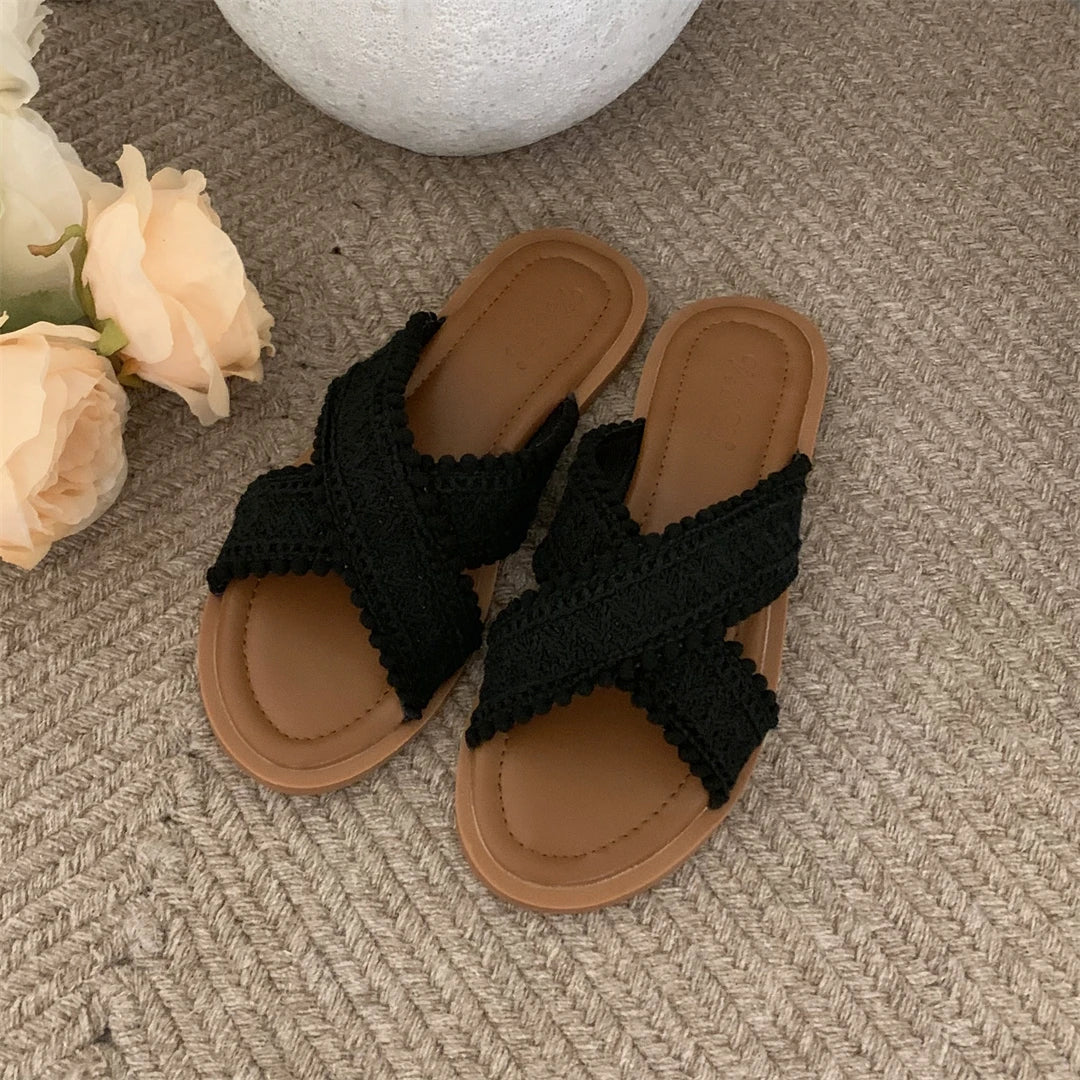 Rubie - 2024 Sommer Sandalen mit gekreuzten Bändern