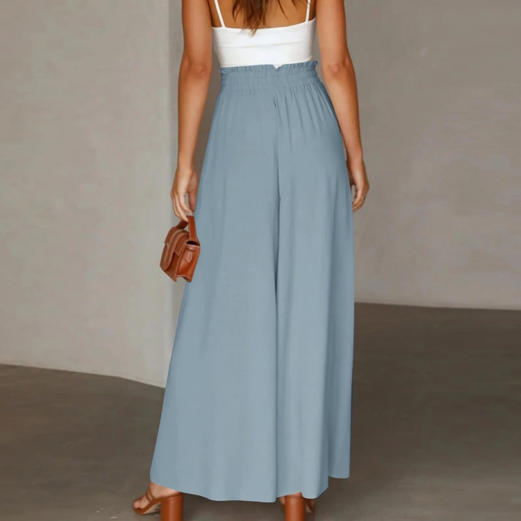 Leith | Weitgeschnittene High-Waist Hose Khaki