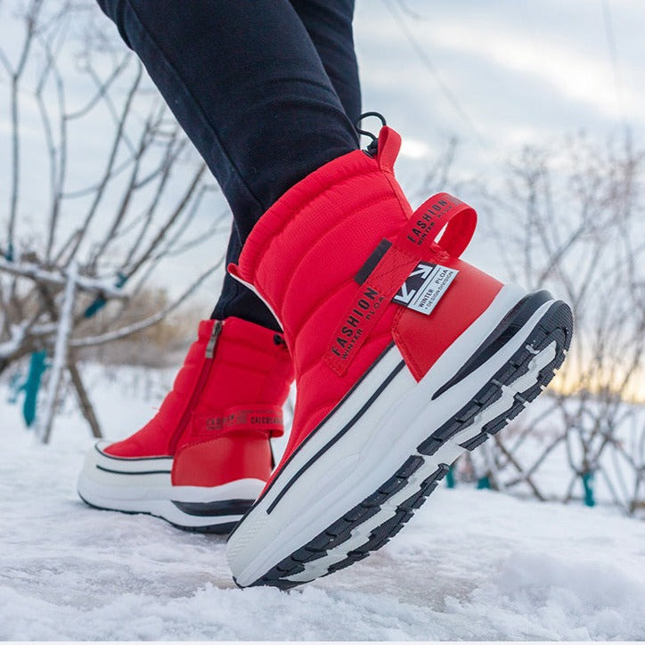 Win | Groovywish Herren Winter Orthopädische Stiefel Mehrfarbig Wasserdichte Schuhe