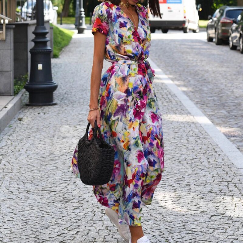 Sabina | Kleid mit Blumendruck Frühling/Sommer