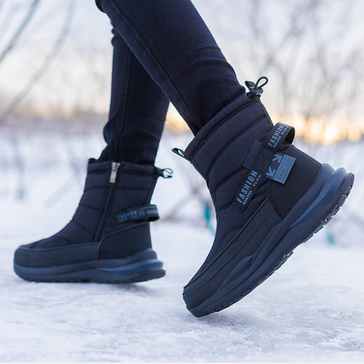 Win | Groovywish Herren Winter Orthopädische Stiefel Mehrfarbig Wasserdichte Schuhe