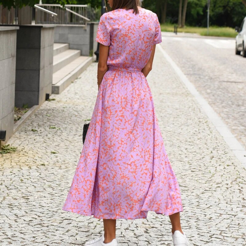 Sabina | Kleid mit Blumendruck Frühling/Sommer
