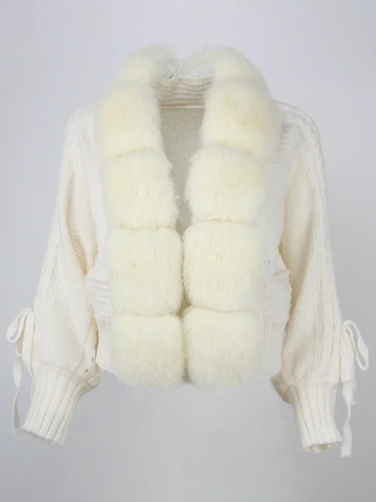 Lixx | Luxury Wintermantel für Damen mit echtem Fuchsfellkragen