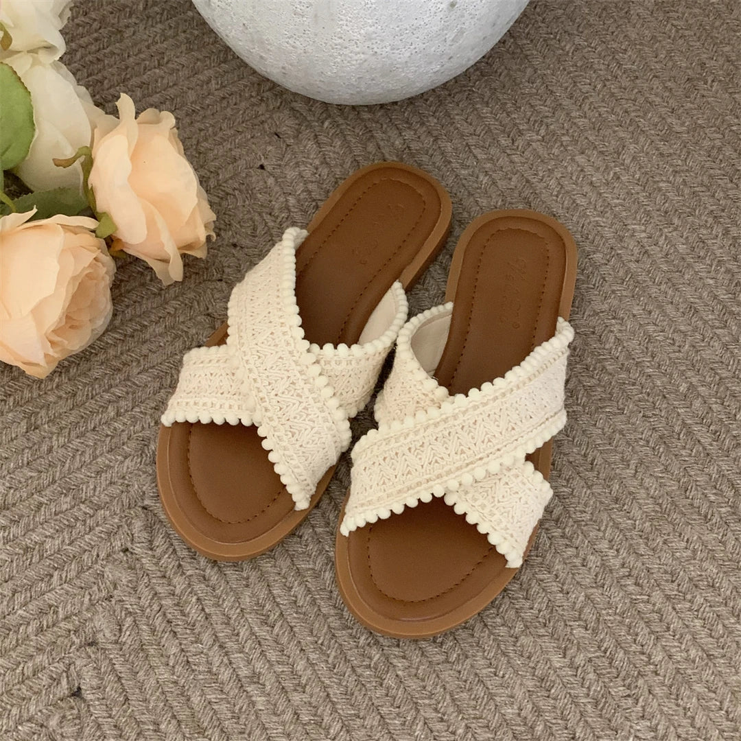 Rubie - 2024 Sommer Sandalen mit gekreuzten Bändern