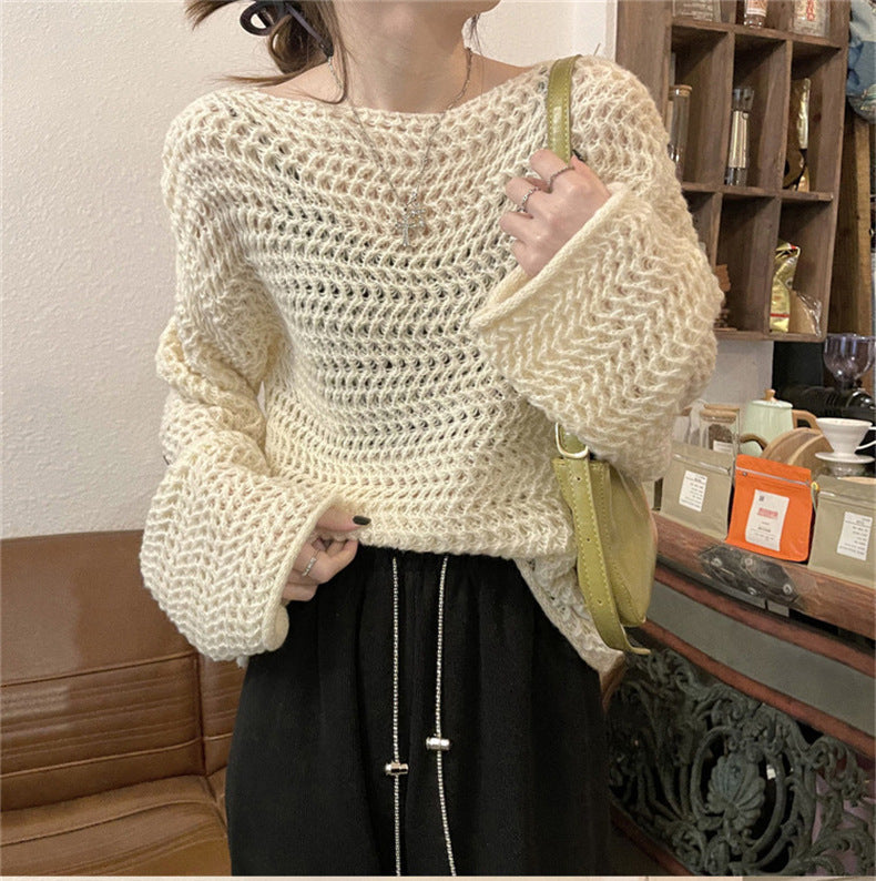 Avril | Offene Strickpullover mit Schalkragen