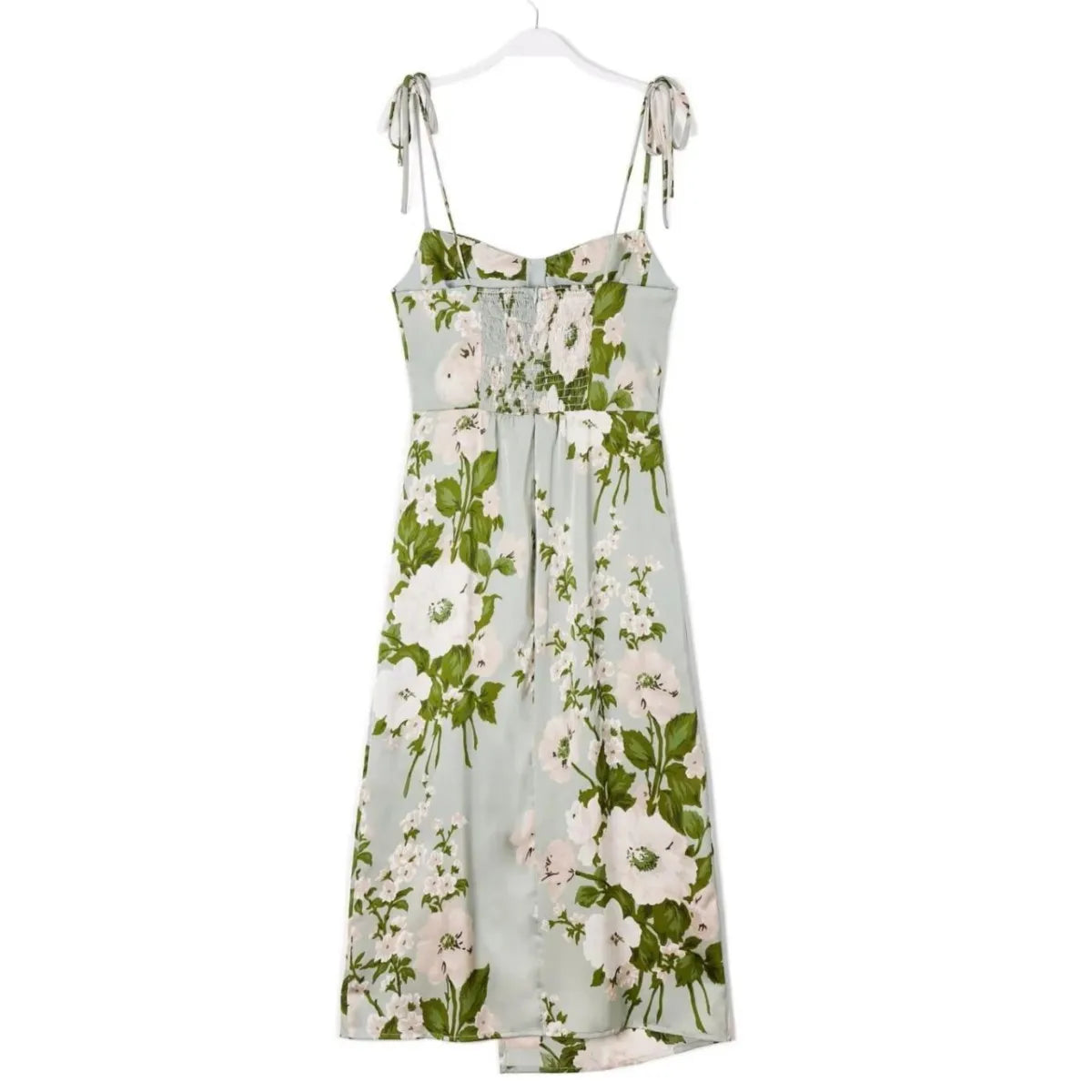 Emily | Atemberaubendes Grünes Sommerblumenkleid