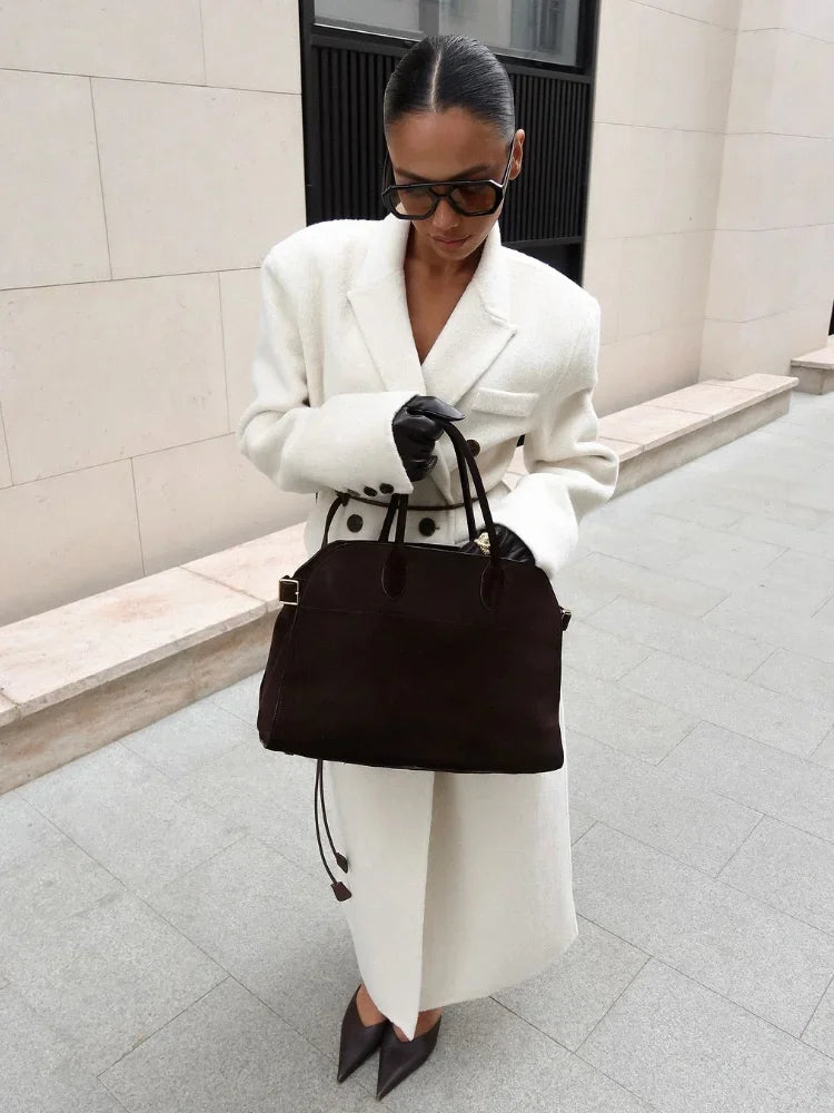 Imera | Chic Doppelreihiger Trenchcoat Damen mit Taschen