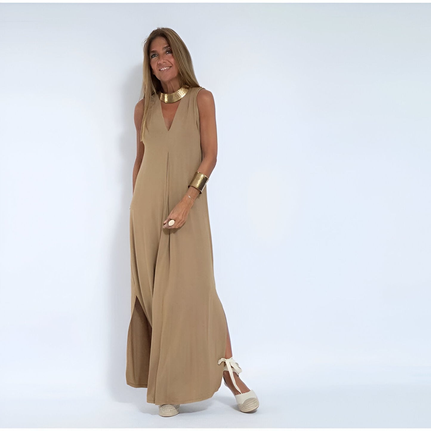Catrin | Elegantes langes Kleid + passender Cardigan