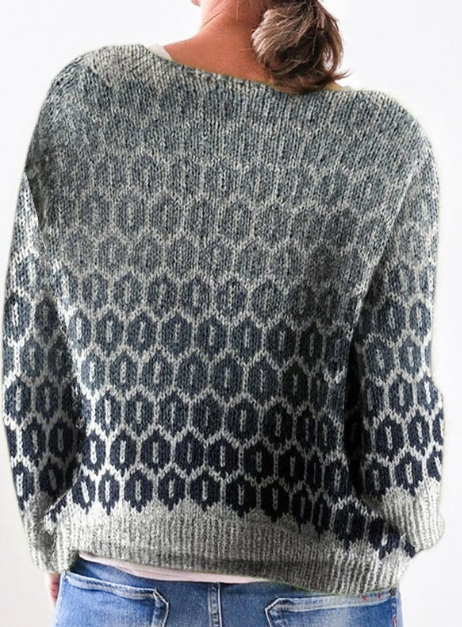Noria - Grauer Pullover mit Details