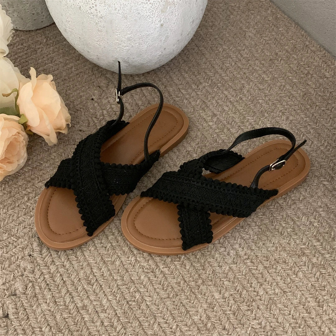 Rubie - 2024 Sommer Sandalen mit gekreuzten Bändern