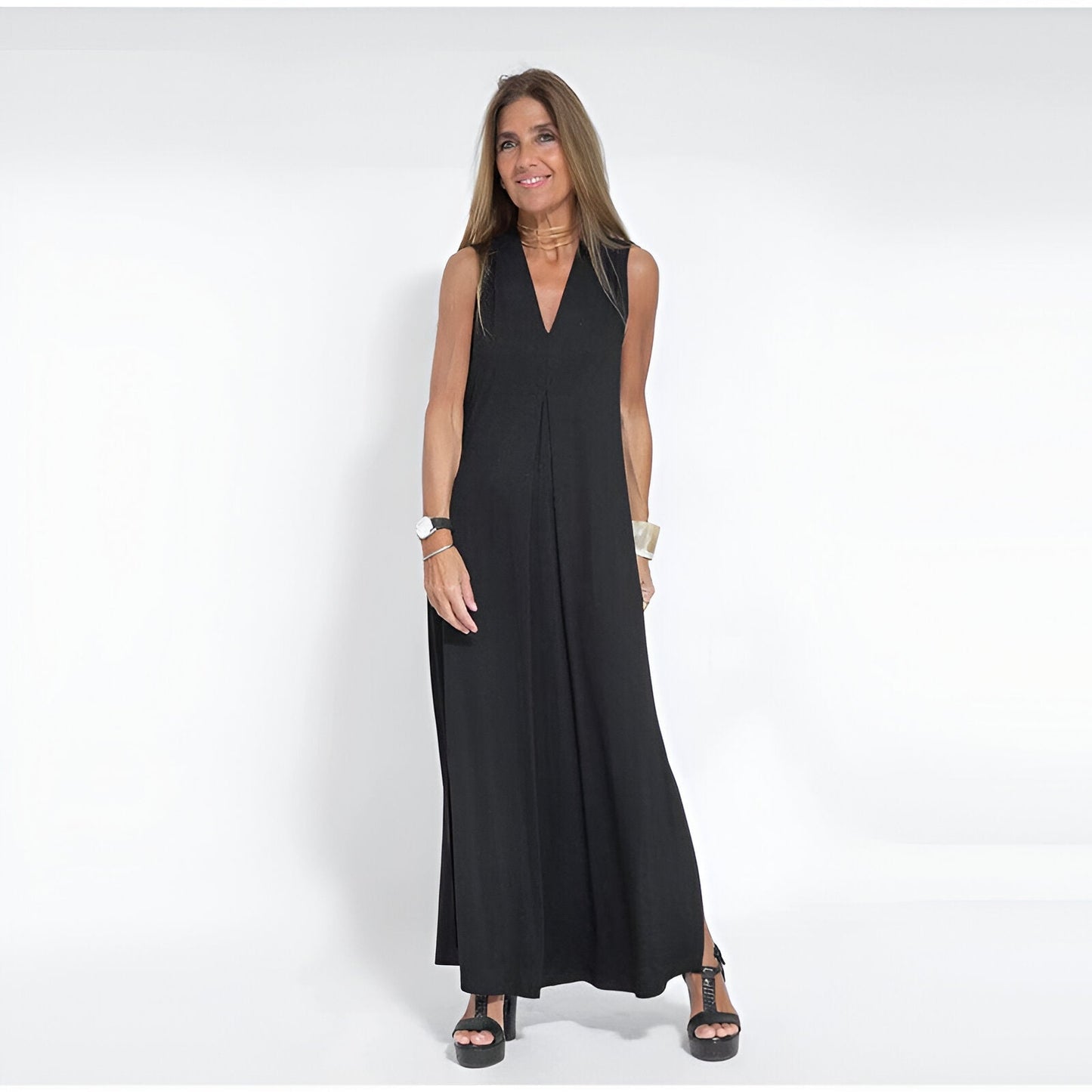 Catrin | Elegantes langes Kleid + passender Cardigan