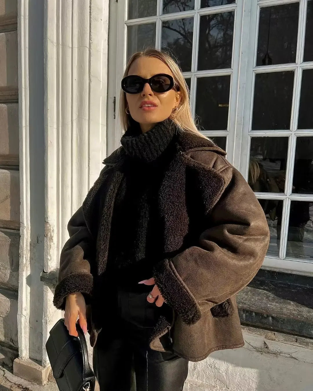 Yatira | Stylischer Winter-Ledermantel