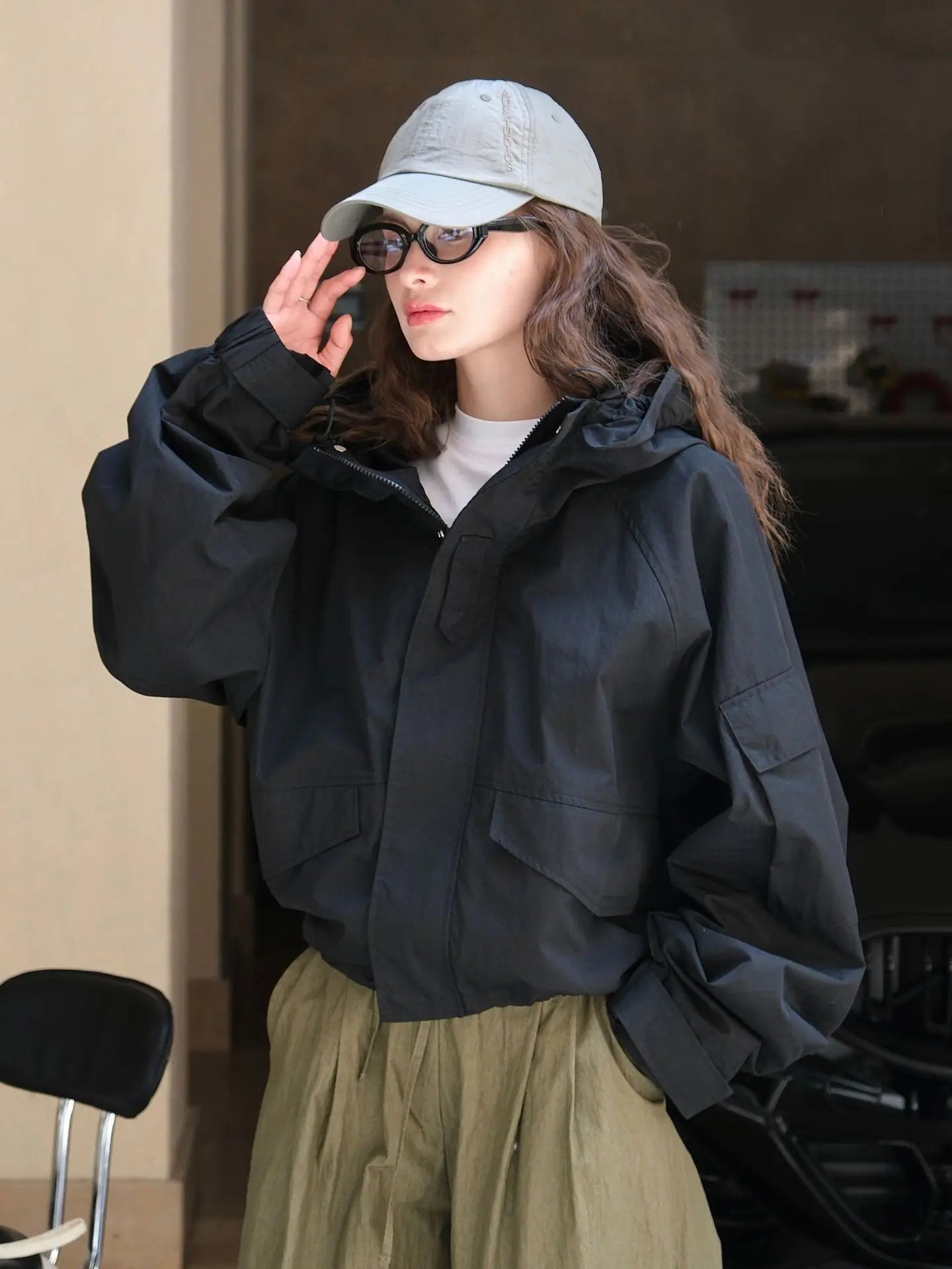 Delina | Lockere Kapuzenjacke für Damen aus Baumwolle