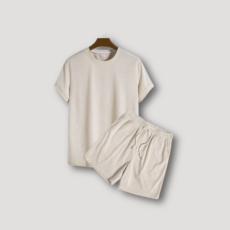 Eddo | Crew Neck Kurzarmhemd Kurz Set Sommer-Outfit