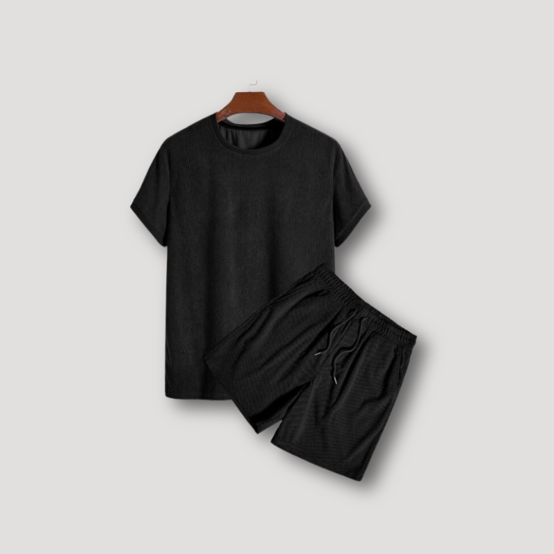 Eddo | Crew Neck Kurzarmhemd Kurz Set Sommer-Outfit