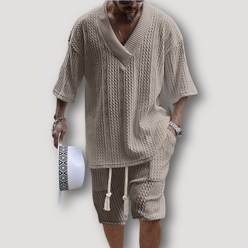Ferdinand | Cable Knit Shirt und Kurz Sommer-Outfit