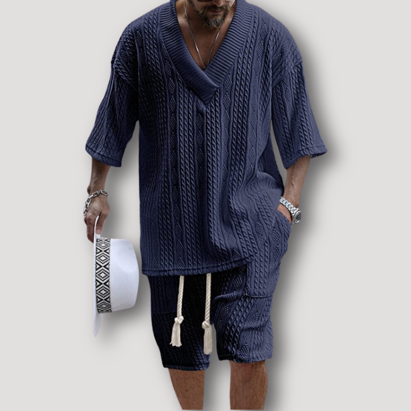 Ferdinand | Cable Knit Shirt und Kurz Sommer-Outfit